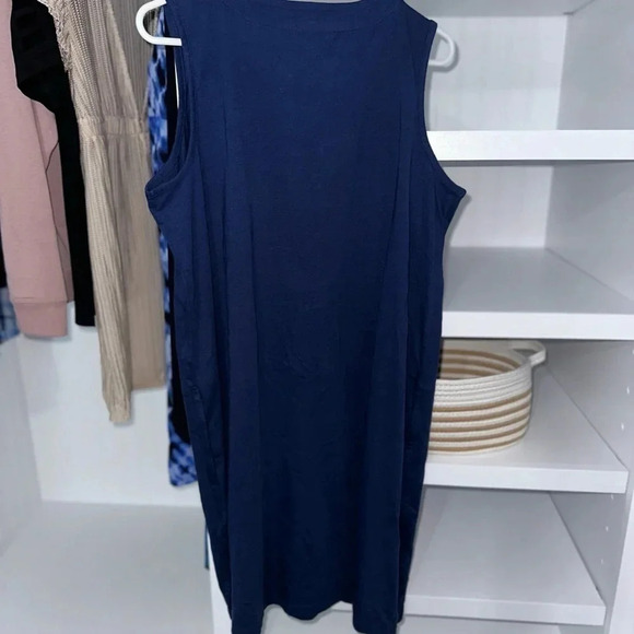 🌴 LANDS END BEACH COVER UP, SUNDRESS  BLUE NWOT 🌴 - Picture 4 of 5